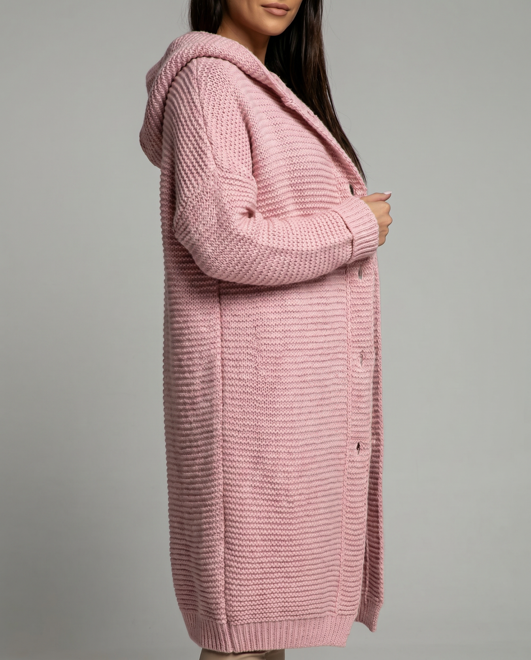 Margot | Women's Hooded Oversized Long Chunky Knit Cardigan