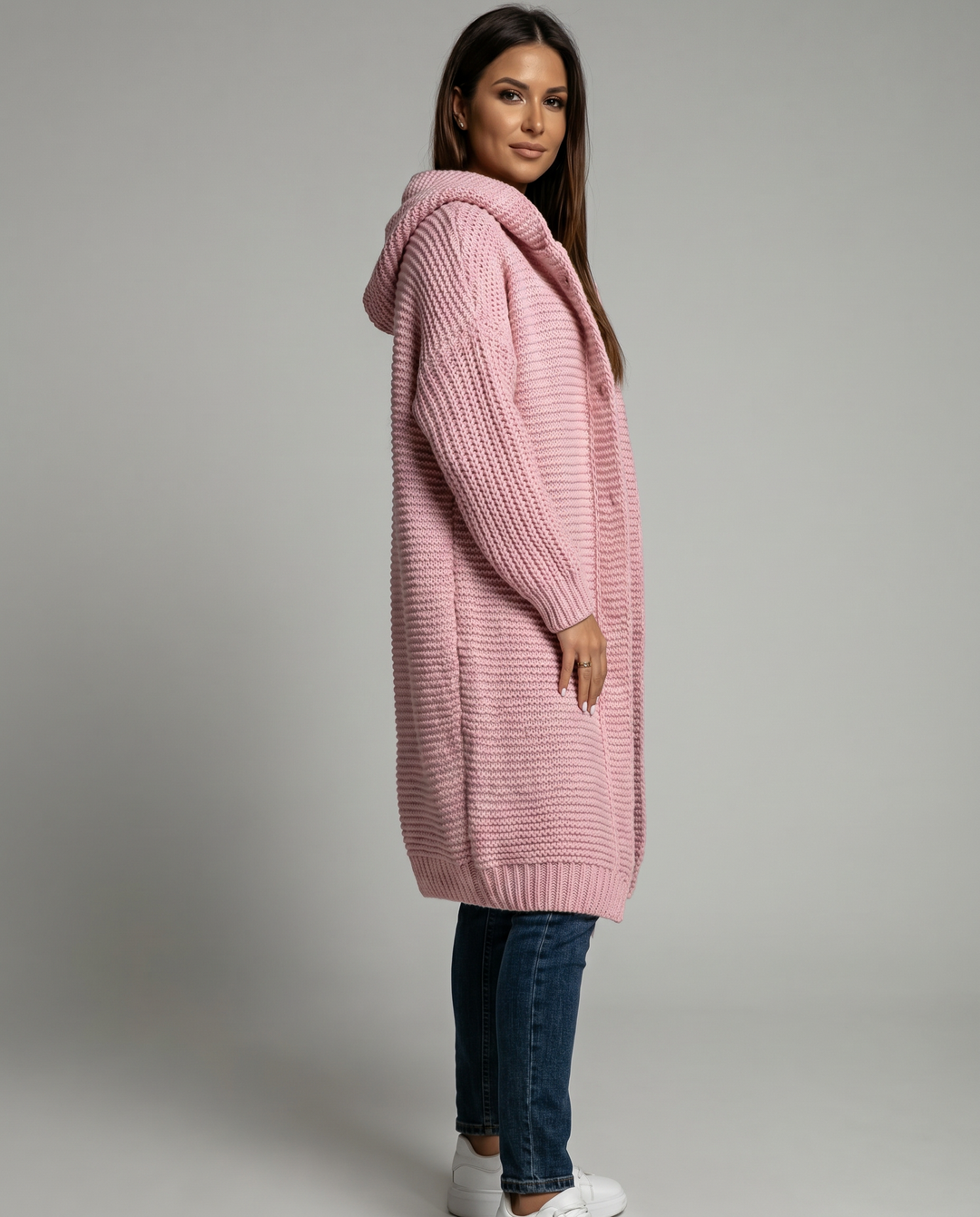 Margot | Women's Hooded Oversized Long Chunky Knit Cardigan