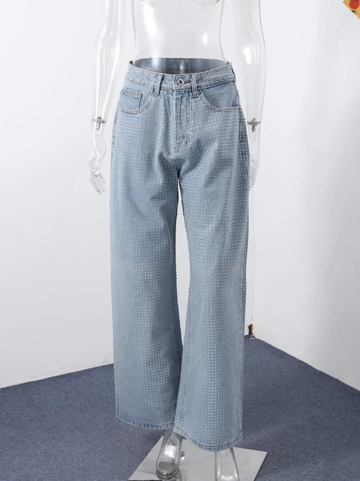 Glamour Denim Pants | Jeans Donna Con Strass