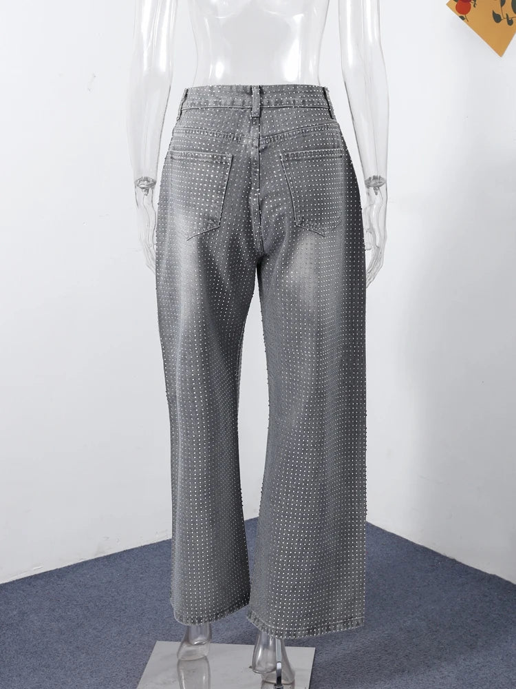 Glamour Denim Pants | Jeans Donna Con Strass