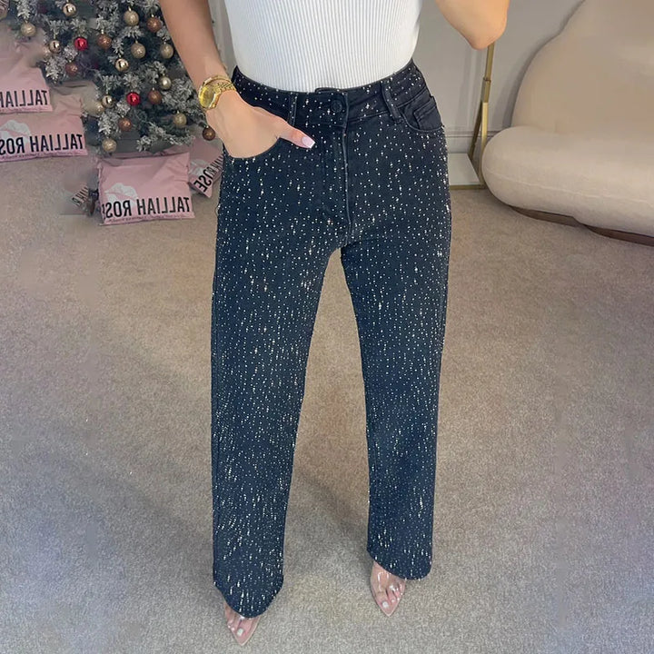 Glamour Denim Pants | Jeans Donna Con Strass