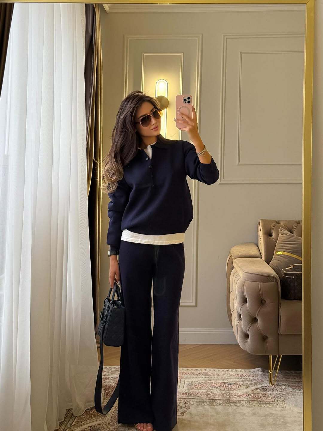 Hadley | Women’s Polo Sweater Wide Leg Pants Set