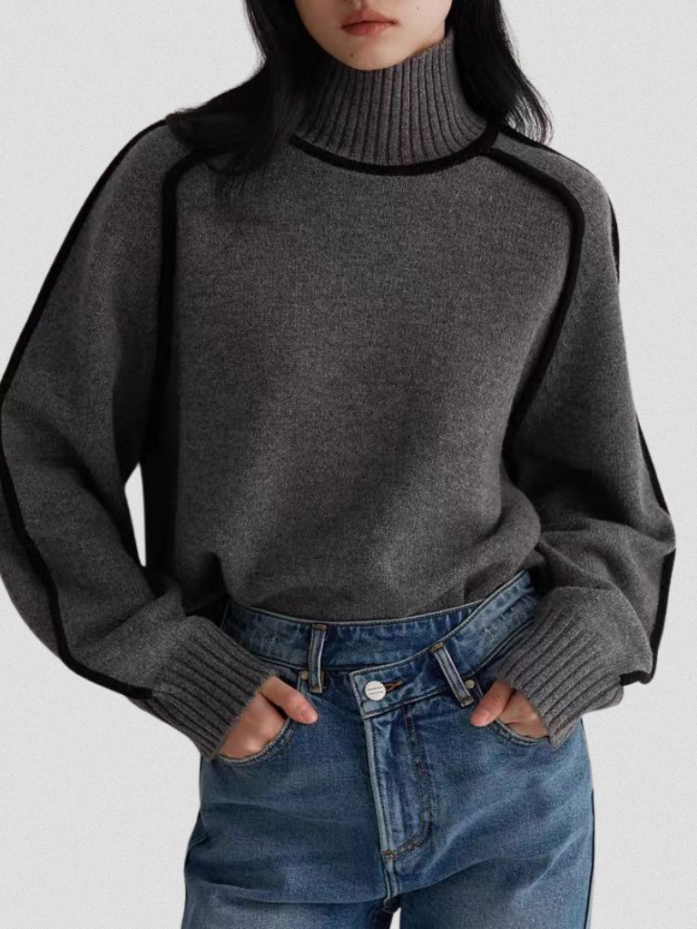 Louise | Contrast Trim Sweater