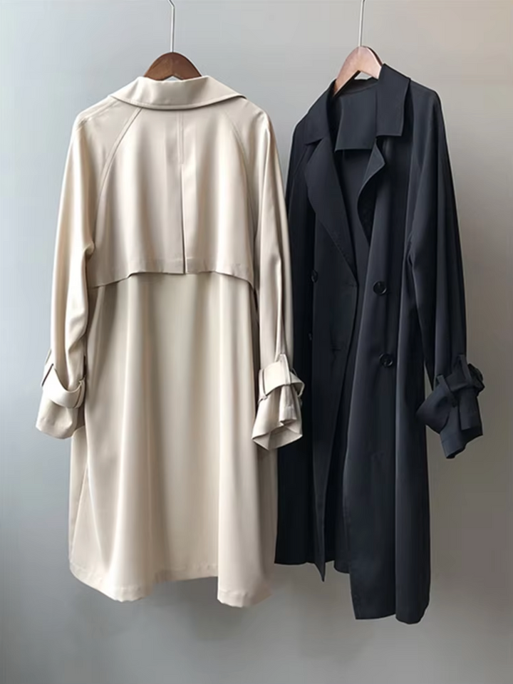 Odessa | Women's Double-Breasted Trench Coat with Buckled Cuffs