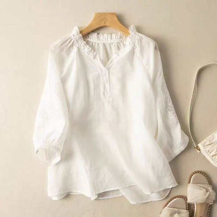 TALIA™ LINEN BLOUSE