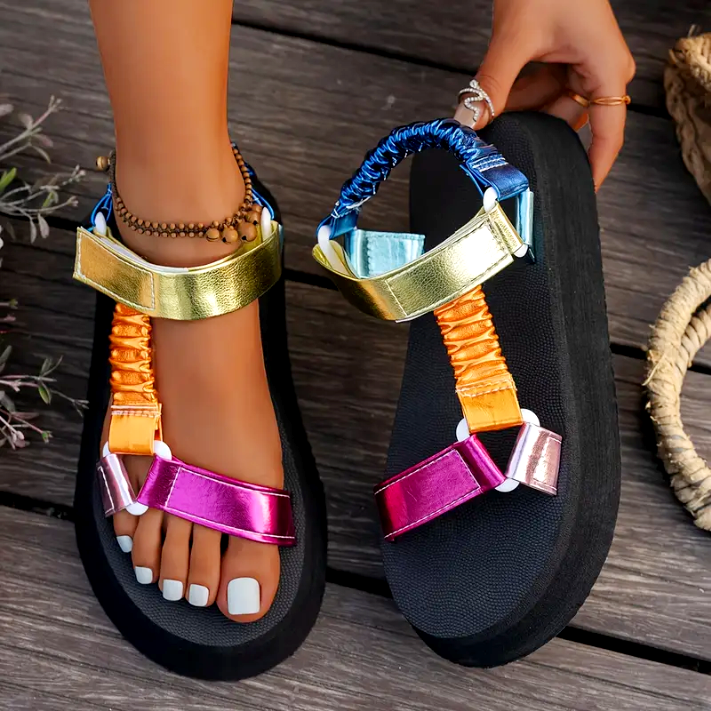 Moda Iridescent Platform Sandal