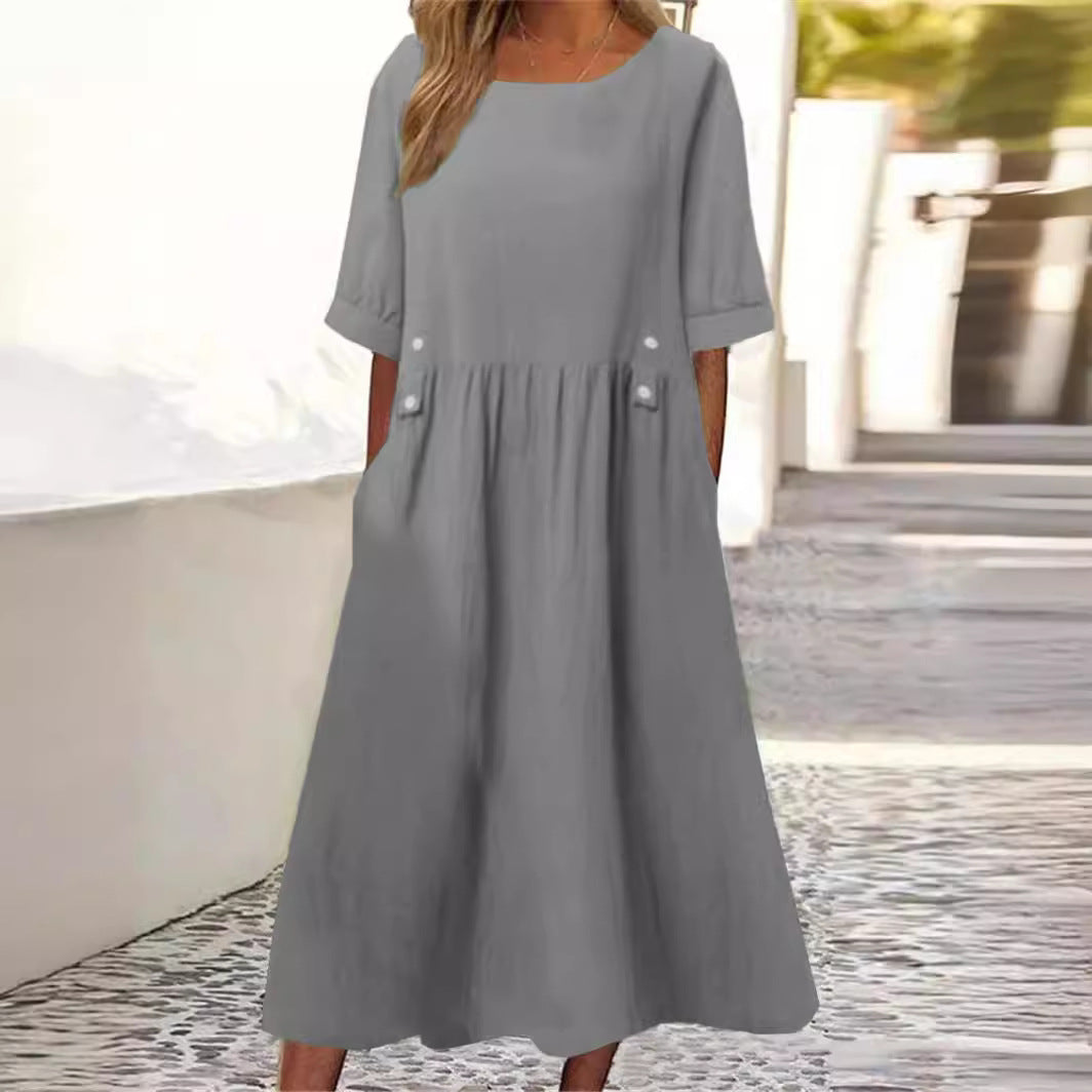 Amanti™ - chic cotton-linen dress