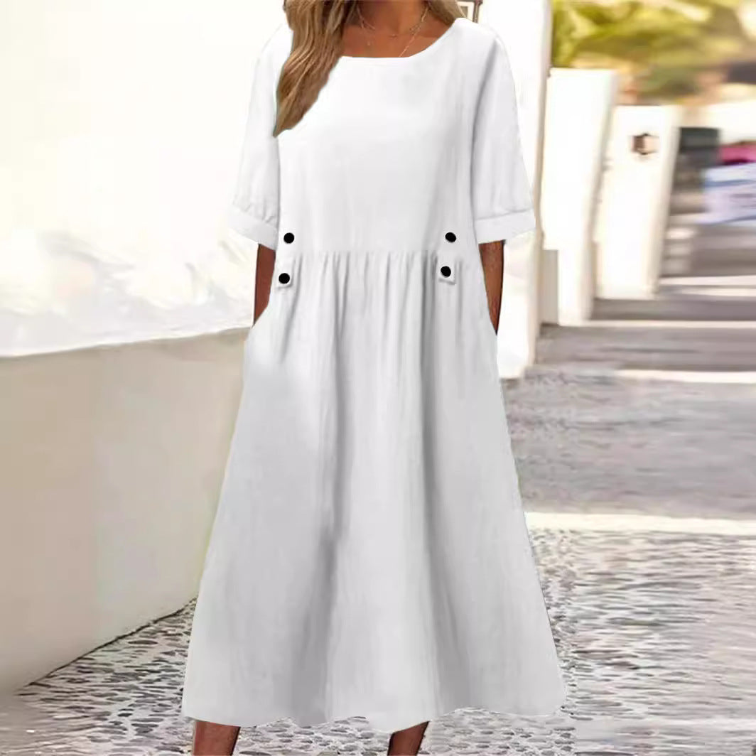 Amanti™ - chic cotton-linen dress