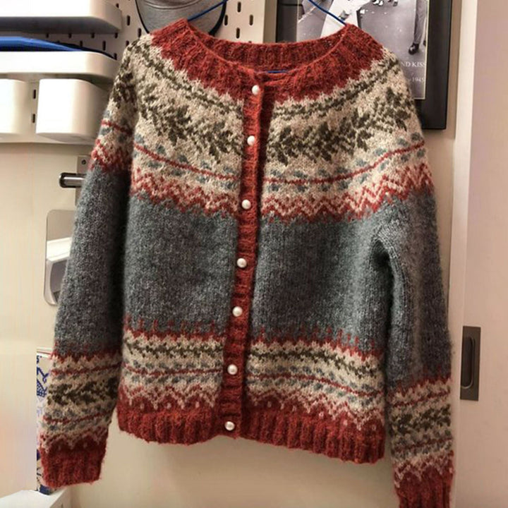 Wilhelmina | Women's Fair Isle Button Cardigan Sweater