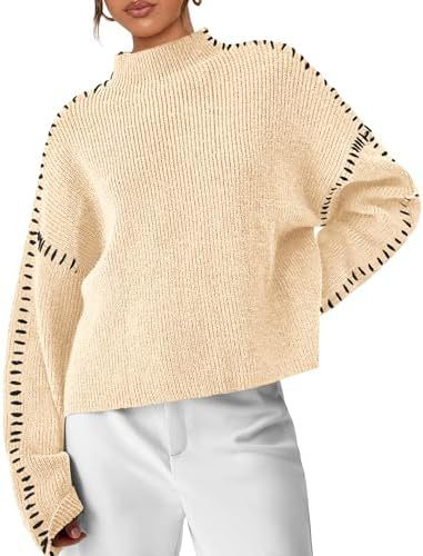 Nia | Women's Cropped Mock Neck Ribbed Sweater