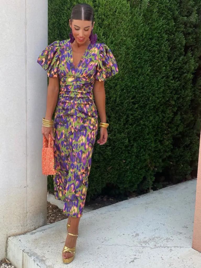 Ursula | Vivid Ruched Midi