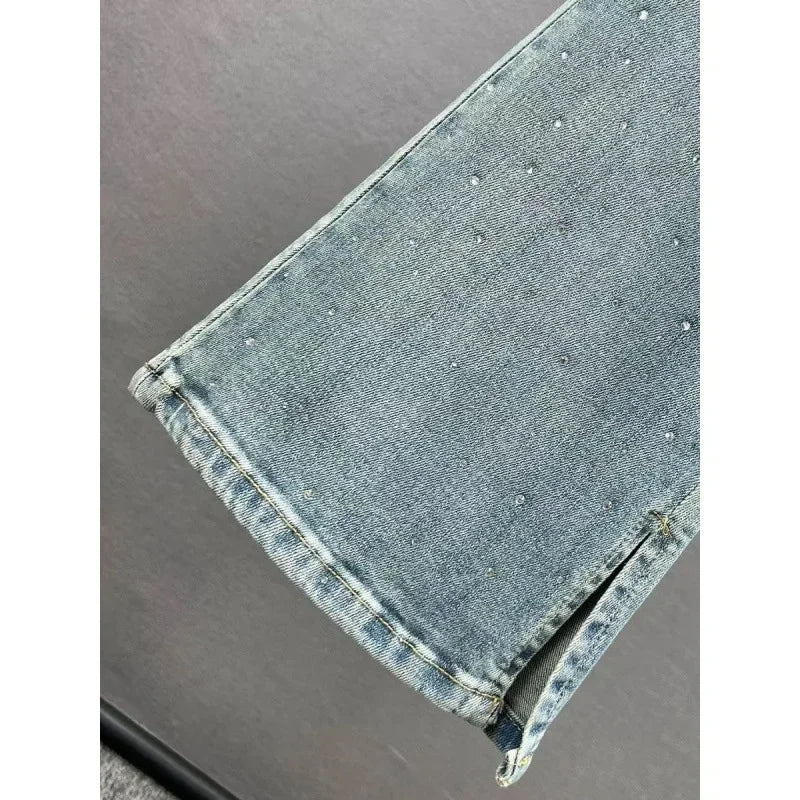 Pantaloni Eleganti Donna Slim Fit con Strass