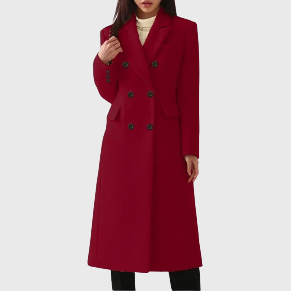 Rosalind | Women's Double-Breasted Long Overcoat