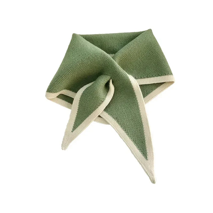 Juniper | Women’s Triangle Knit Neck Scarf with Contrast Trim