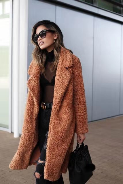 Vivienne | Women's Long Teddy Fleece Coat