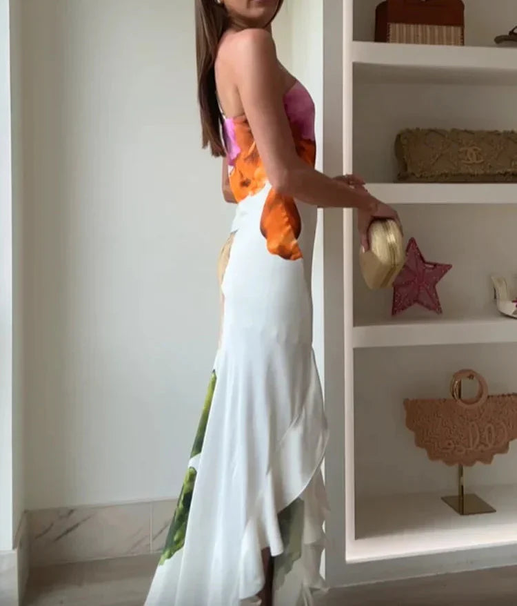 The Diana - Elegant Patchwork Maxi Dress