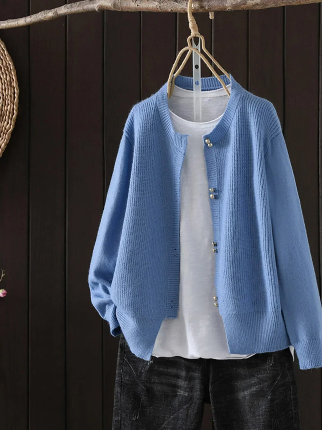 Elara™ - Pearl Button Cardigan