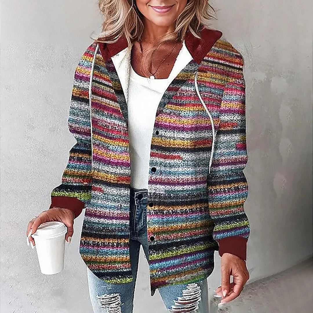 Thistle | Women's Hooded Plaid Checkered Shirt Jacket