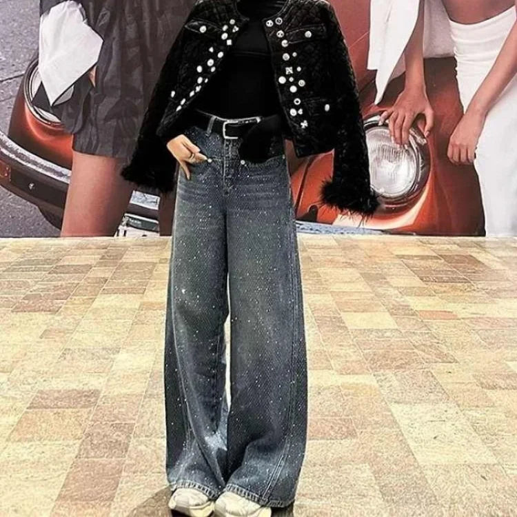 Sofia™ | Jeans Donna Dritti Americani con Design Primaverile