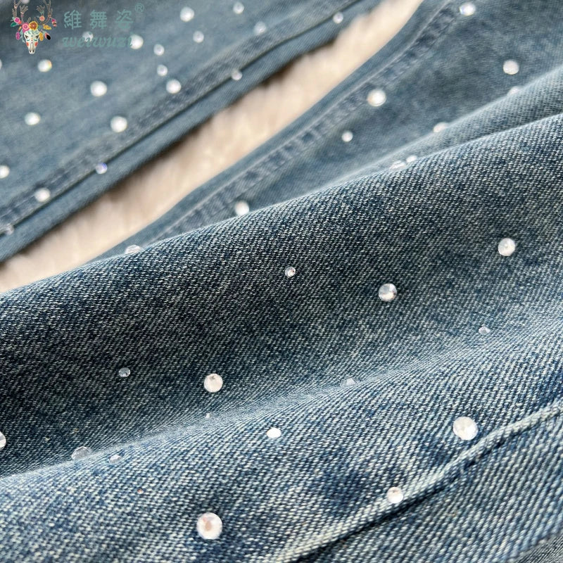 Sofia™ | Pantaloni Donna in Denim a Gamba Larga Eleganti