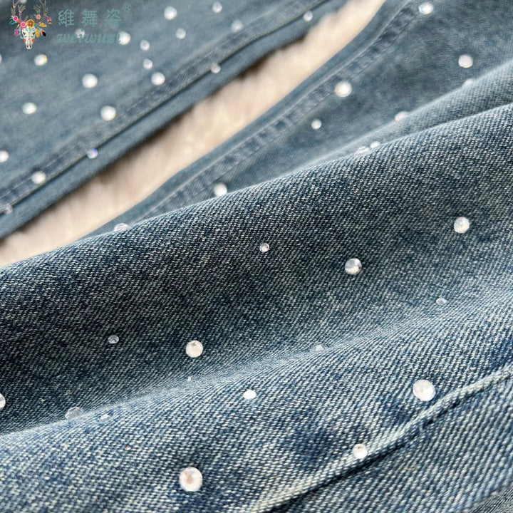 Sofia™ | Pantaloni Donna in Denim a Gamba Larga Eleganti