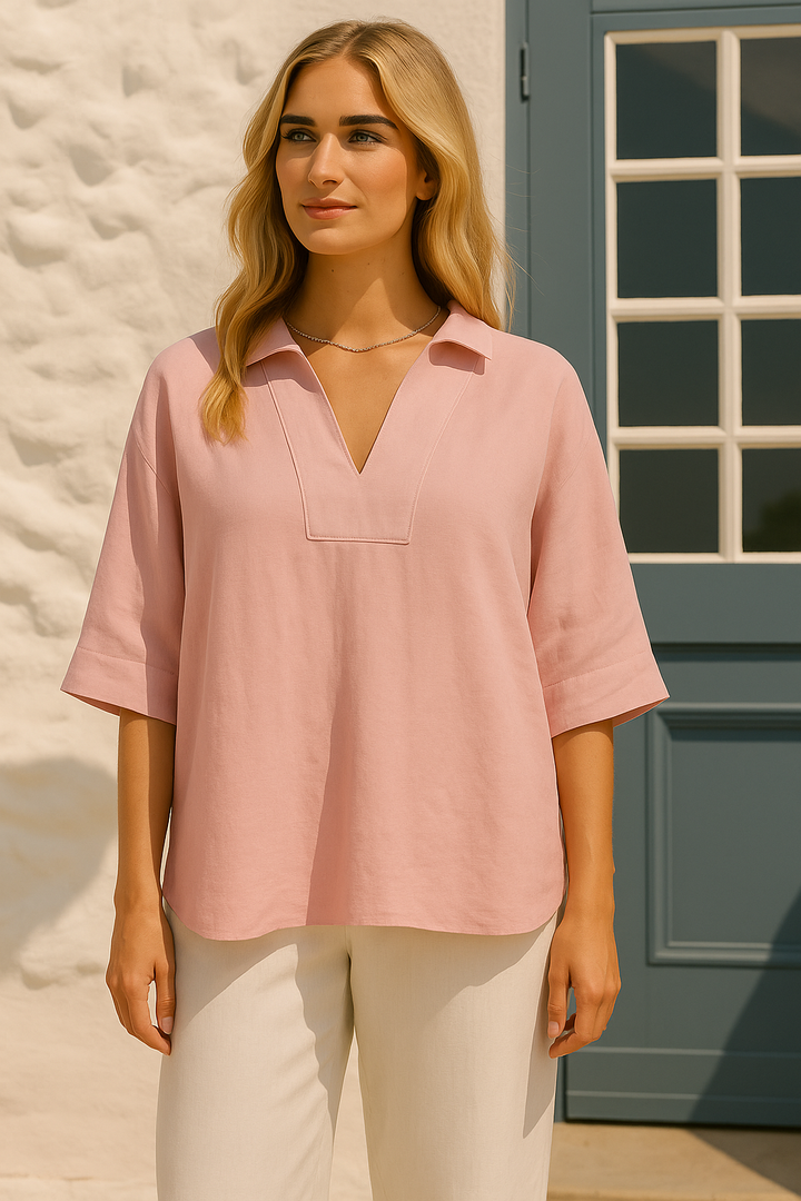 Surya | Elegant Linen Blouse