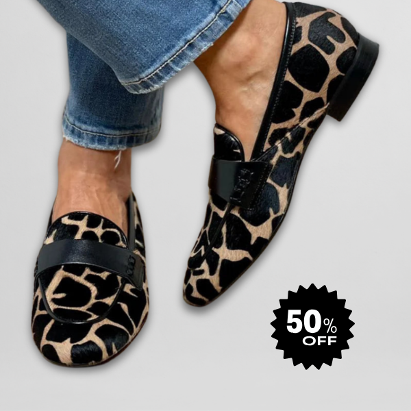 Katie™ | Orthopedic Leopard Print Loafers