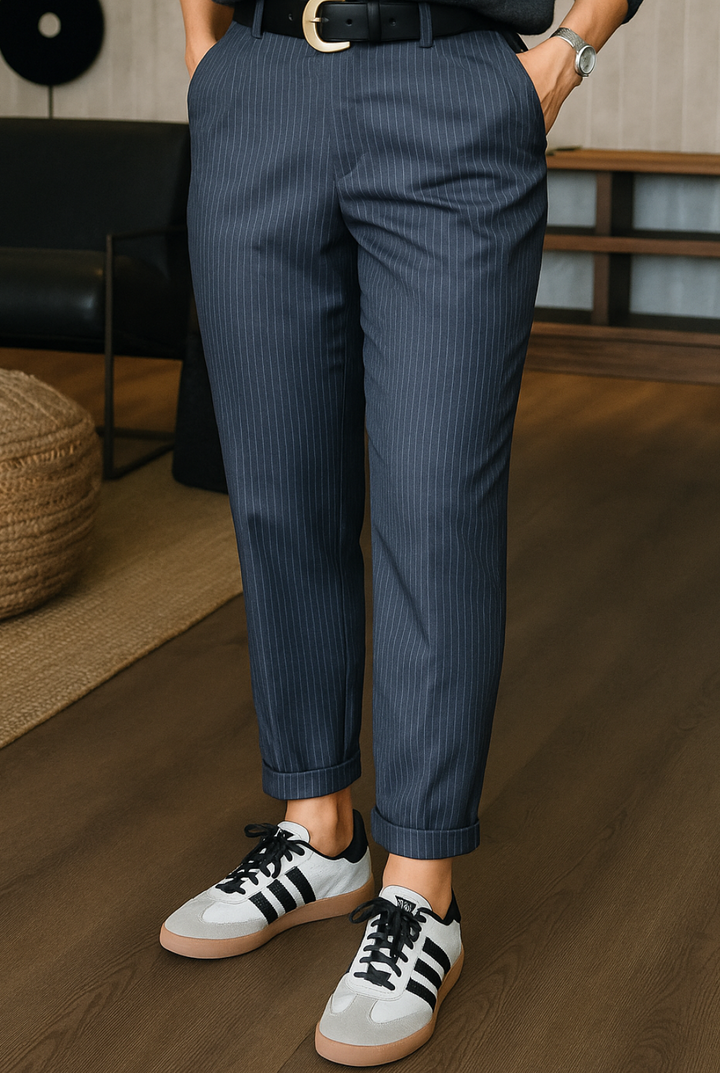 Mathilda | Elegant, Figure-Flatting Striped Trousers