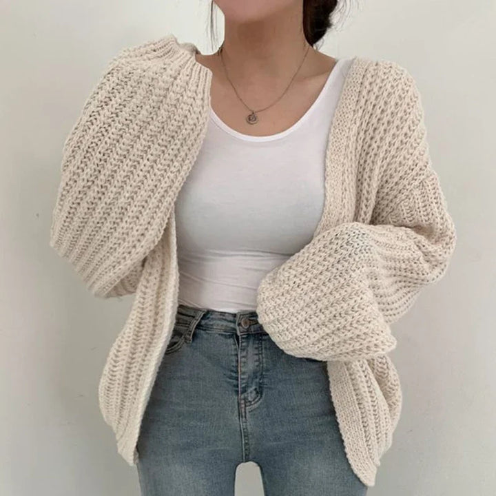 Odessa | Women's Oversized Balloon Sleeve Chunky Knit Cardigan