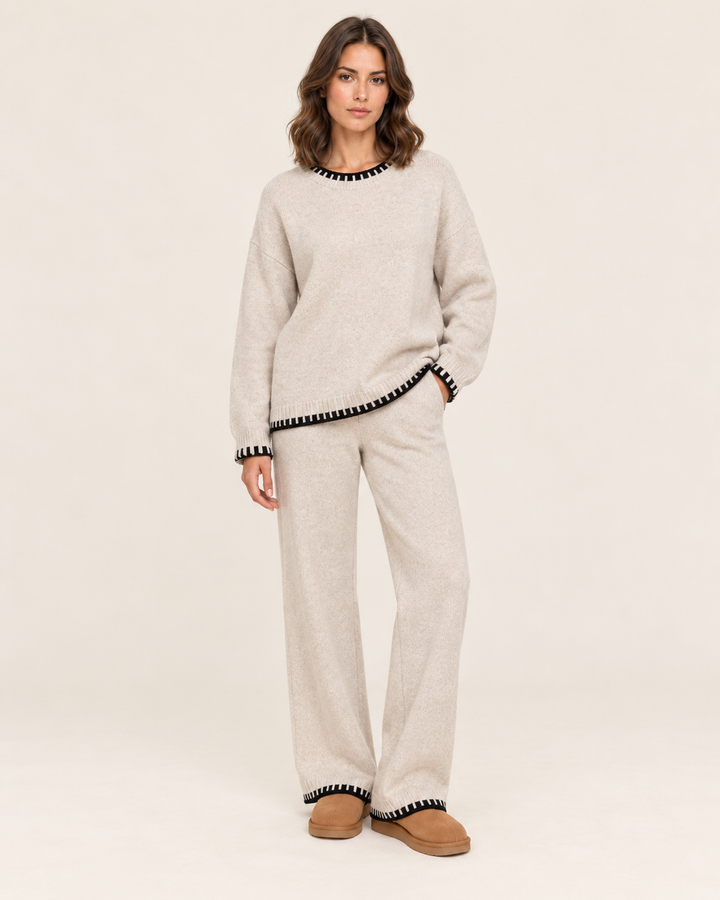 Tatum | Women’s Oversized Crew Neck Sweater Pants Set