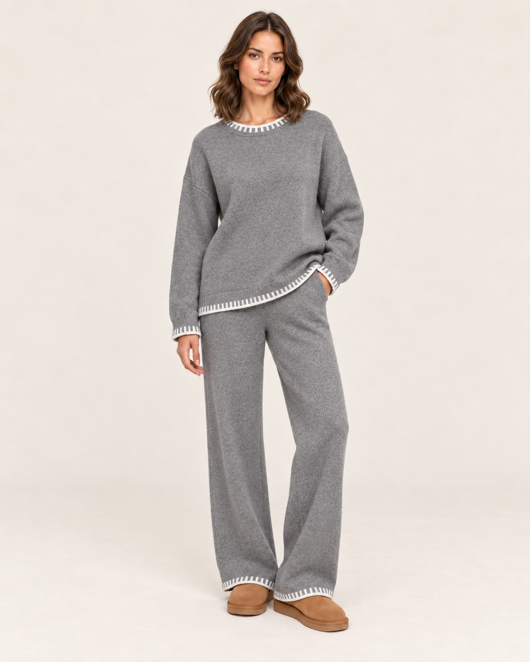 Tatum | Women’s Oversized Crew Neck Sweater Pants Set