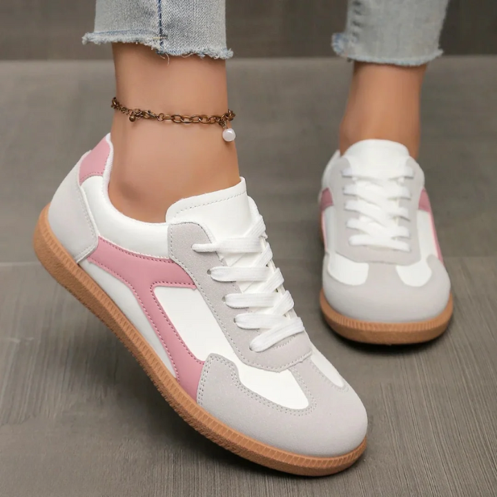 Retro Colorblock Lace Up Gum Sole Casual Sneaker