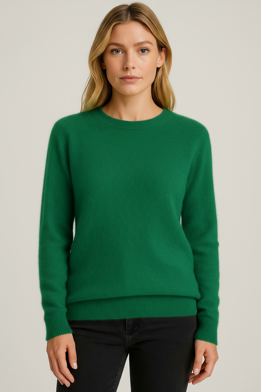 Delphine | Women's Classic Crew Neck Knit Sweater