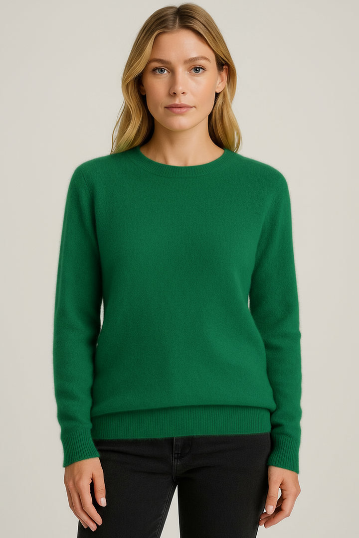 Delphine | Women's Classic Crew Neck Knit Sweater
