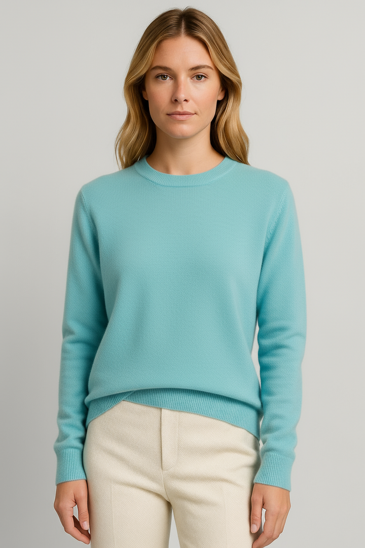 Delphine | Women's Classic Crew Neck Knit Sweater