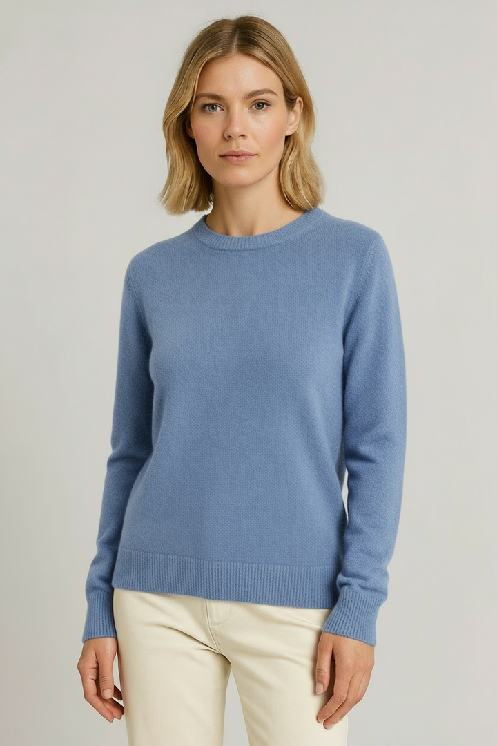 Delphine | Women's Classic Crew Neck Knit Sweater