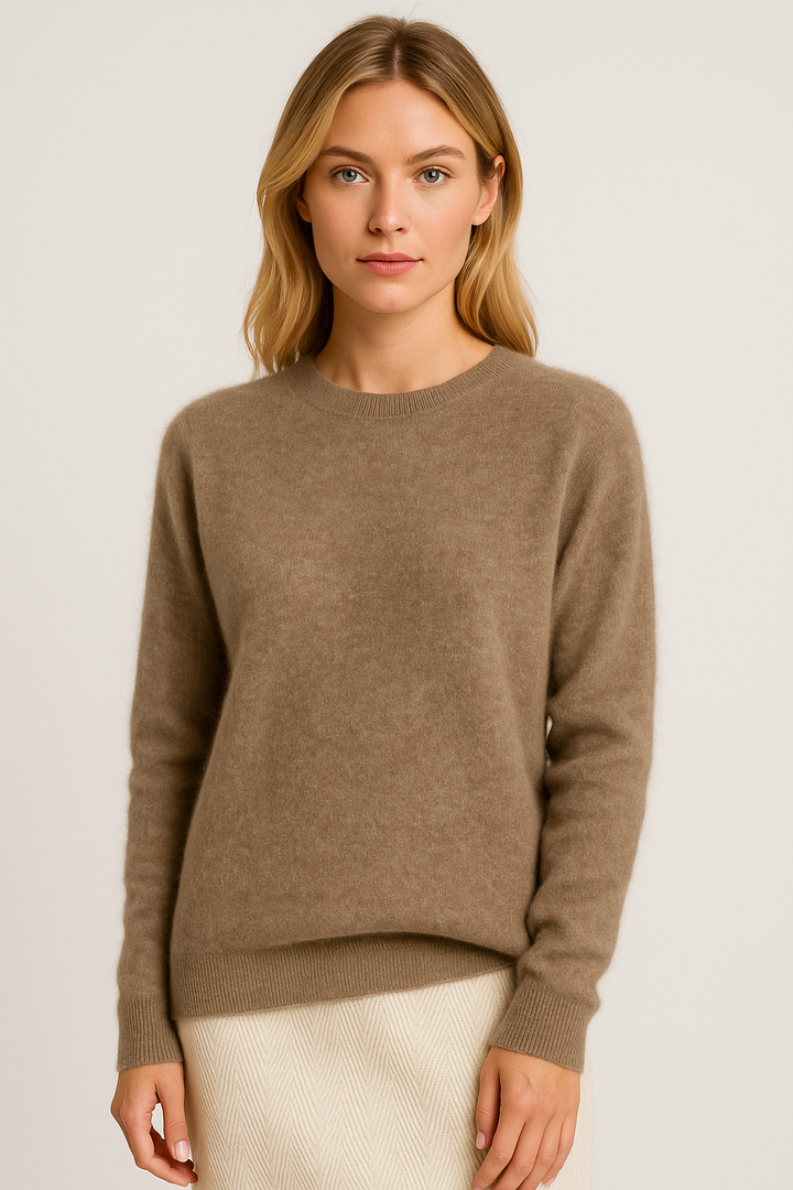 Delphine | Women's Classic Crew Neck Knit Sweater
