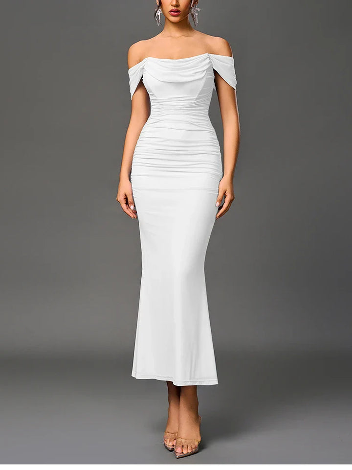 Cowl Neck Corset Mermaid Homecoming Dress