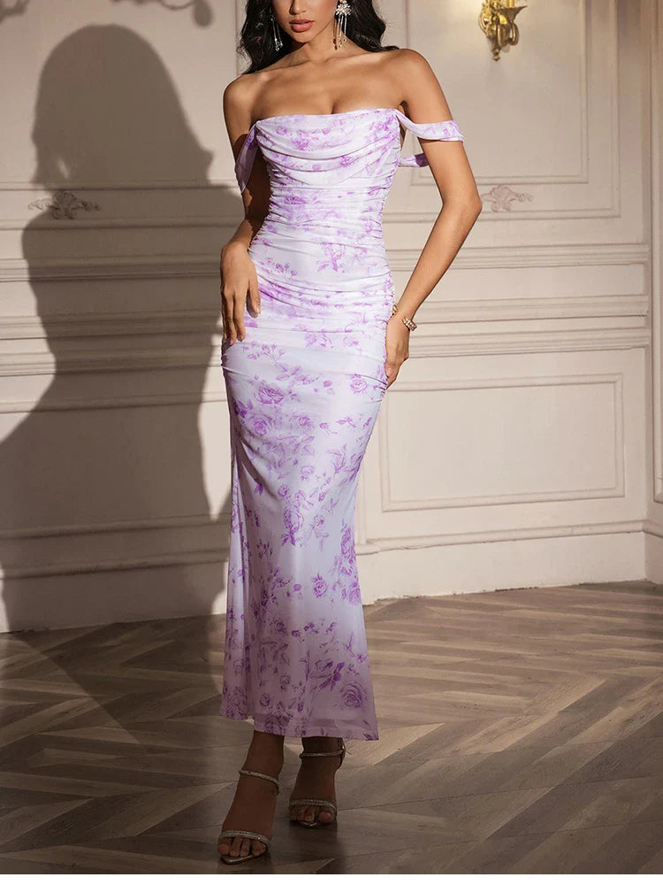 Cowl Neck Corset Mermaid Homecoming Dress