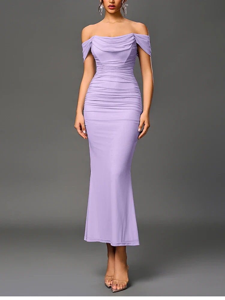 Cowl Neck Corset Mermaid Homecoming Dress