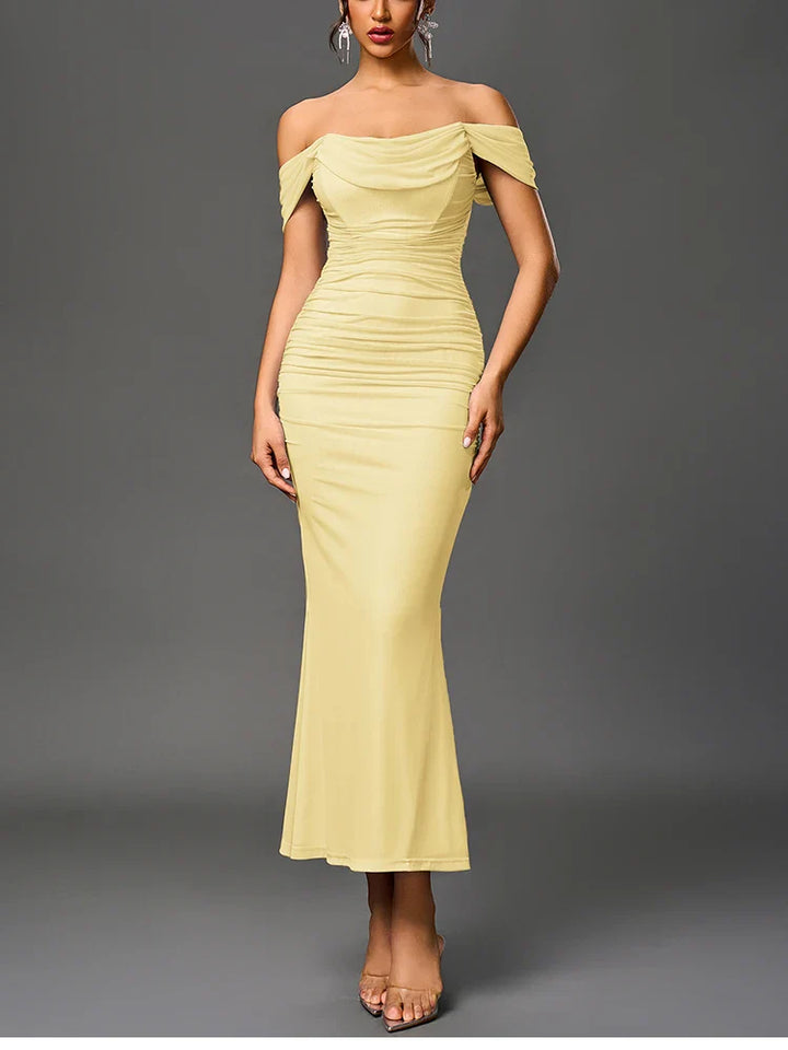 Cowl Neck Corset Mermaid Homecoming Dress