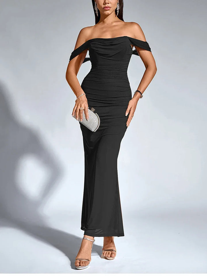 Cowl Neck Corset Mermaid Homecoming Dress