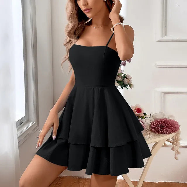 Spaghetti-Strap A-Line Homecoming Mini Dress