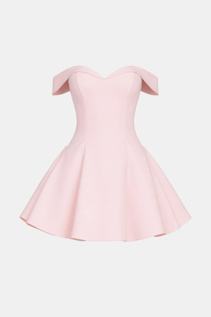 Off Shoulder A-Line Mini Red Homecoming Dress