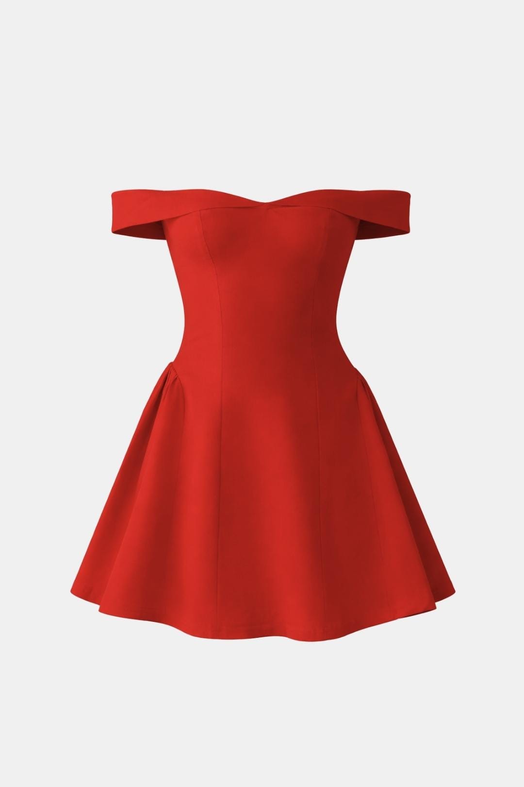 Off Shoulder A-Line Mini Red Homecoming Dress