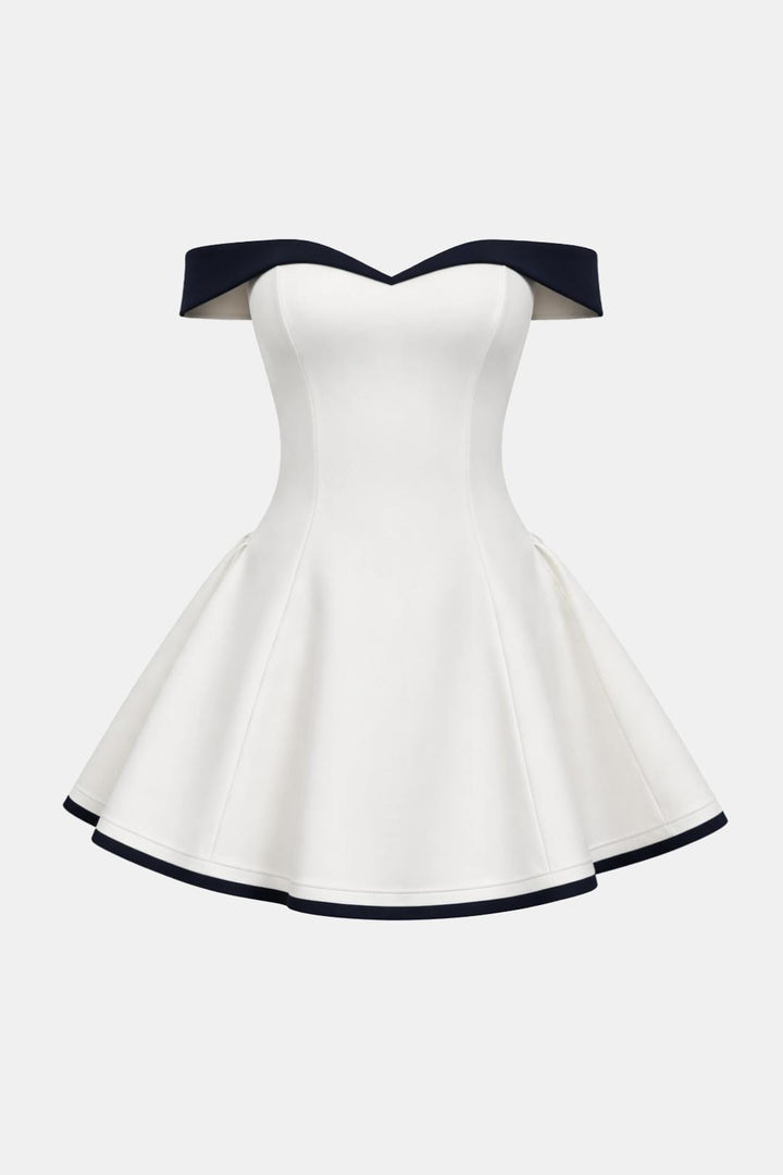 Off Shoulder A-Line Mini Red Homecoming Dress