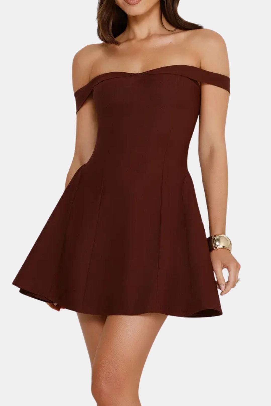 Off Shoulder A-Line Mini Red Homecoming Dress