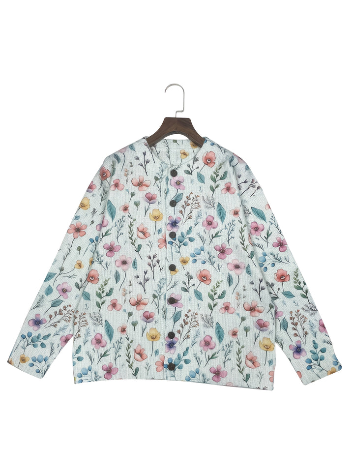 Fetiya-Floral Print Cardigan