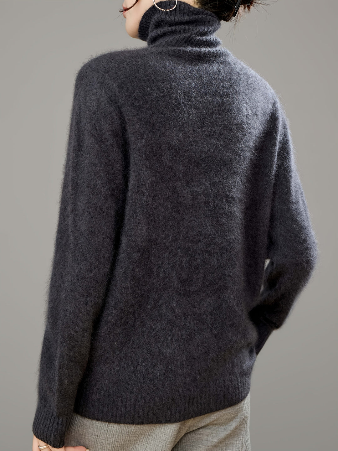 Marceline | Women's Brushed Cashmere Wool Turtleneck Sweater