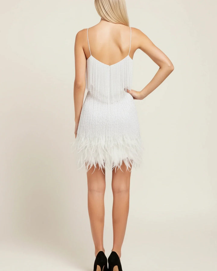 Adelaide | Women's Fringe Feather Homecoming Dress